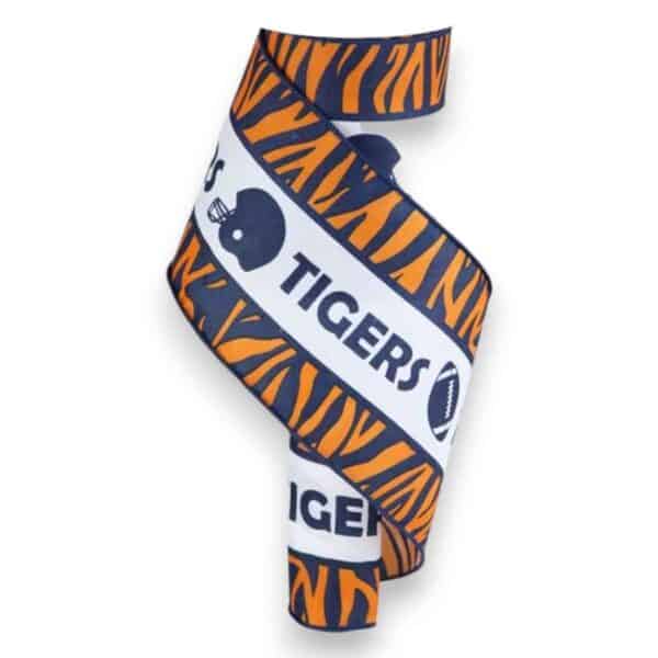 4" Auburn Tigers Stripe Ribbon - 10
  yards
