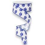 1.5" Blue Paw Print Ribbon - 10
yards