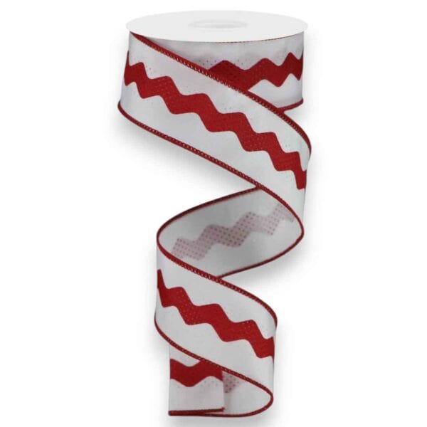 1.5" Crimson Ric Rac Ribbon - 10
  yards