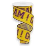 2.5" Yellow and Purple Team Ribbon -
  10 yards