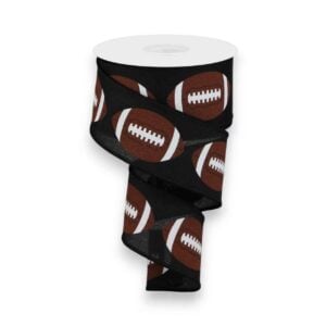 2.5" Black Football Ribbon - 10 yards