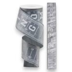 2.5" Silver Homecoming Football Ribbon - 10 yards