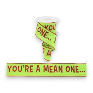 2.5" Red Green Monster Ribbon - 10 yards