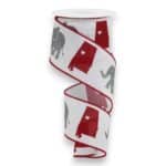 2.5" Alabama Elephant Ribbon - 10 yards