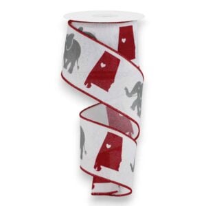 2.5" Alabama Elephant Ribbon - 10 yards