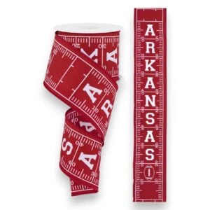 2.5" Arkansas Football Field Ribbon- 10 yards