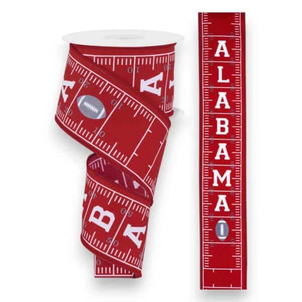 2.5" Alabama Football Field Ribbon - 10 yards