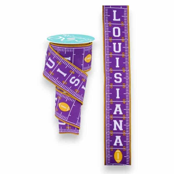 2.5" Louisiana Football Field Ribbon - 10 yards