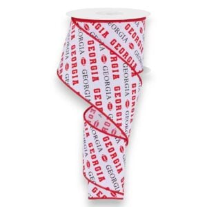 2.5" Georgia Diagonal Text Ribbon - 10 yards