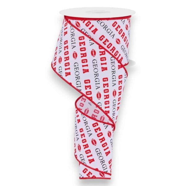 2.5" Georgia Diagonal Text Ribbon - 10 yards