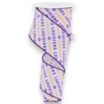 2.5" Louisiana Diagonal Text Ribbon - 10 yards