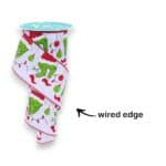 2.5" Green Monster Legs Ribbon - 10 yards