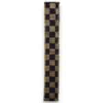 Gold Black Check Ribbon