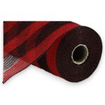 10" Red Black Fabric Mesh