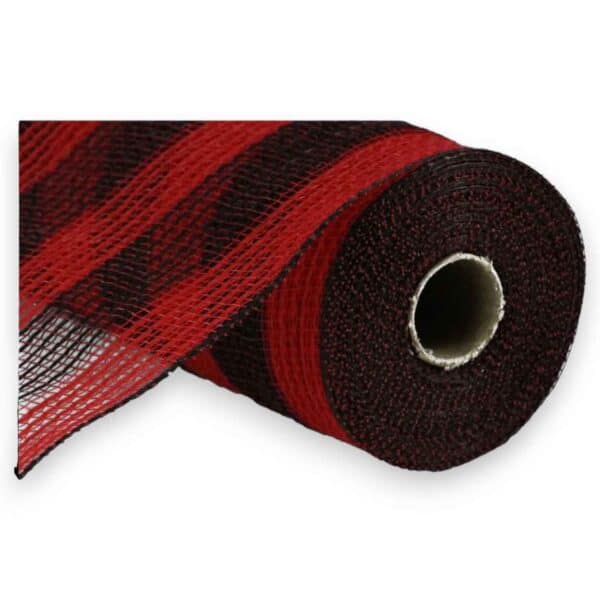 10" Red Black Fabric Mesh