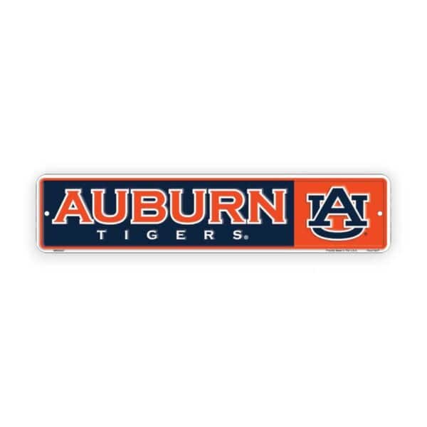 Auburn Tigers Rectangle Sign Metal
