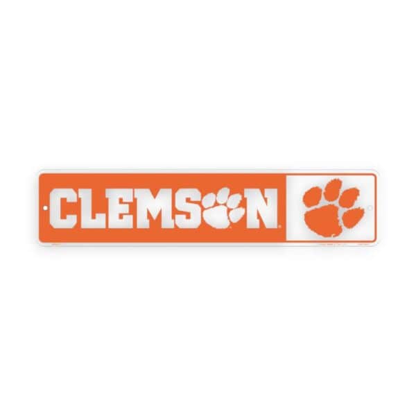 Clemson Rectangle Sign Metal