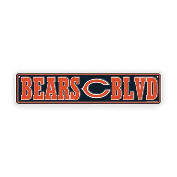 Chicago Bears Rectangle Sign
  Metal
