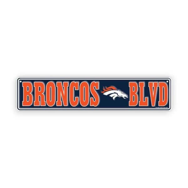 Denver Broncos Rectangle Sign
  Metal