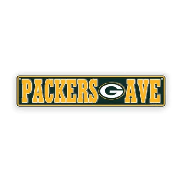 Green Bay Packers Rectangle
  Sign Metal
