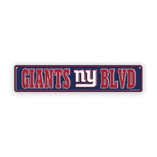 NY Giants Rectangle Sign Metal