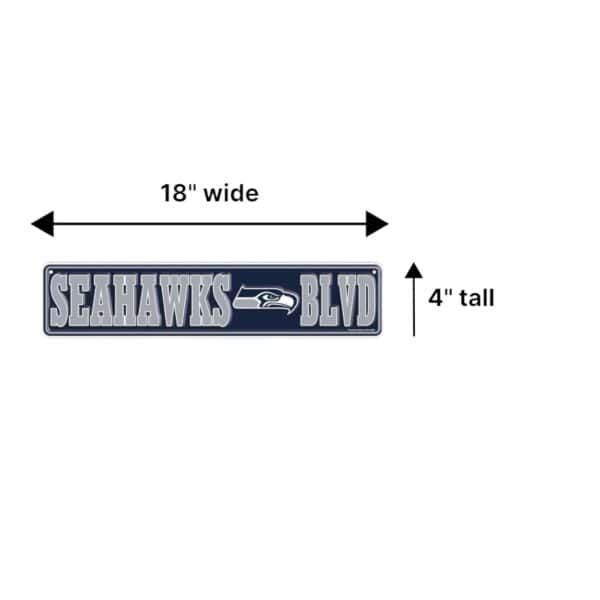 Seattle Seahawks Rectangle
  Sign Metal