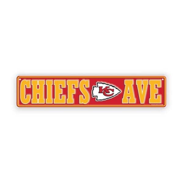 KC Chiefs Rectangle Sign Metal