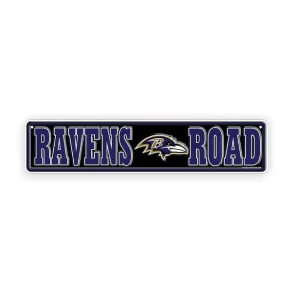 Baltimore Ravens Rectangle
  Sign Metal