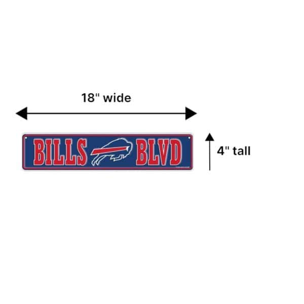 Buffalo Bills Rectangle Sign
  Metal