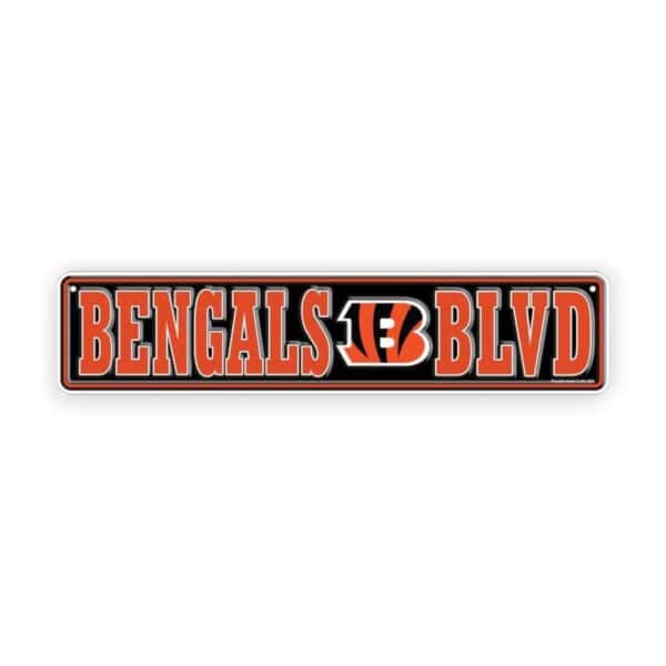Cincinnati Bengals Rectangle
  Sign Metal
