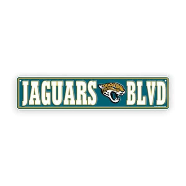 Jacksonville Jaguars Rectangle
  Sign Metal