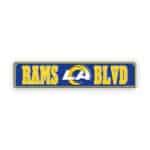 LA Rams Rectangle Sign Metal