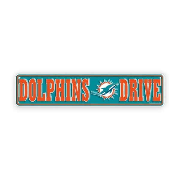 Miami Dolphins Rectangle Sign
  Metal