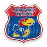 Kansas Jayhawks Shield Sign