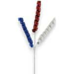 Red White Blue Curly Pick