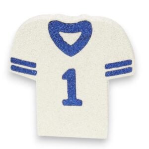 White Blue Flat Football Jersey Ornament