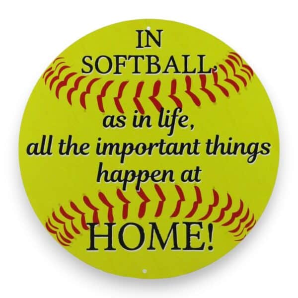Softball Round Sign