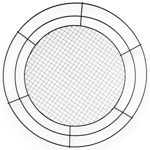 14" Black Mesh Wire Wreath Frame