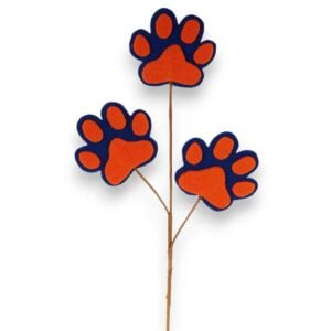 Orange Navy Paw Print Spray