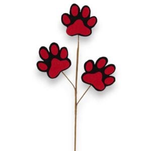 Red Black Paw Print Spray
