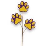 Yellow Purple Paw Print Spray