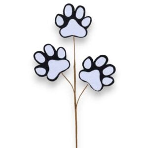 White Black Paw Print Spray