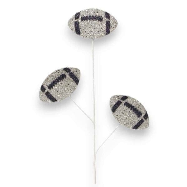 Silver Navy Football Spray