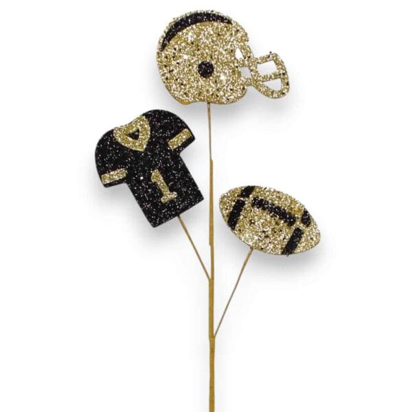 Gold Black Tri Football Pick