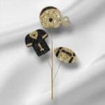 Gold Black Tri Football Pick
