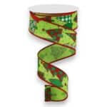 1.5? Lime Christmas Tree Ribbon – 10 yards
