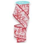 2.5? Christmas Words Ribbon – 10 yards