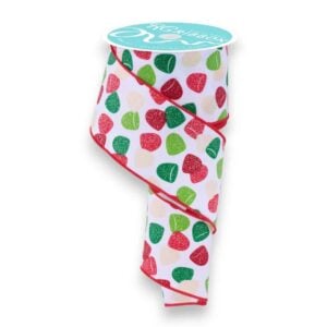2.5" Christmas Gumdrop Ribbon - 10 yards