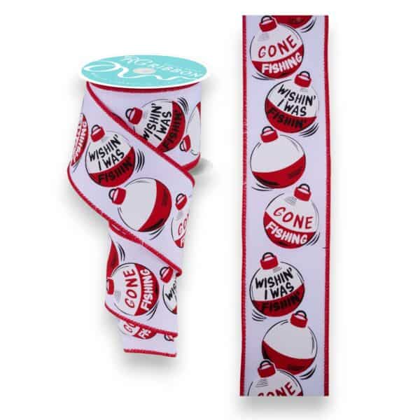 2.5" Fishing Bobber Ribbon - 10 yards