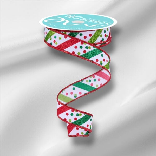 7/8" Christmas Celebration Ribbon - 10 yards